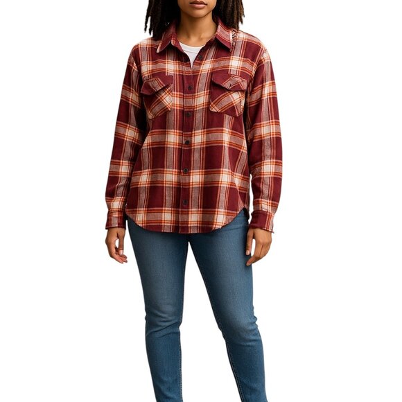 Signature Studios Button Down Long Sleeve Flannel Shirt-Size XL-Collared - Picture 1 of 8